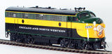HO Brass Model Trains - Orient Models Chicago North Western F7 A+B+A Diesel Locomotive Set - Painted