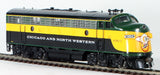 HO Brass Model Trains - Orient Models Chicago North Western F7 A+B+A Diesel Locomotive Set - Painted