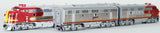 HO Brass Model Trains - Challenger Imports ATSF Sante Fe EMD F7 A+B+B=A  Diesel Set - Factory Painted
