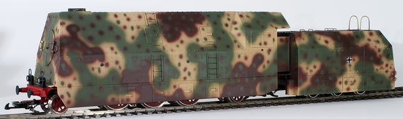 G-Gauge Model Trains- G Panzer German Heavy Armored Panzer Locomotive #42 - Motorized Summer Camo