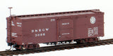 HOn3 Model Trains - Blackstone Models D&RGW HOn3 Denver & Rio Grande Western 30ft Box Car, road number 3066 (Factory Weathered)