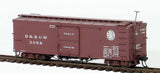 HOn3 Model Trains - Blackstone Models D&RGW HOn3 Denver & Rio Grande Western 30ft Box Car, road number 3066 (Factory Weathered)