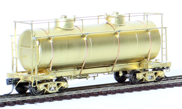 HO Brass Model Trains - W&R 10,000 Gallon High Walkway, Two Dome Tank Car, Made in Korea - Unpainted