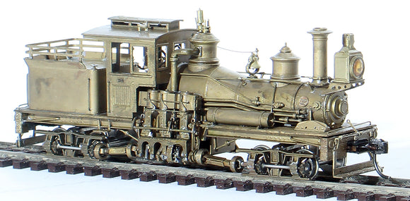 HO Brass Model Trains - PFM PACIFIC FAST MAIL HARRINGTON LUMBER 2-TRUCK SHAY - LOGGING LOCOMOTIVE - Unpainted