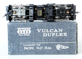 HO Brass Model Trains - PFM Pacific Fast Mail 50 Ton Duplex "Vulcan" Logging Locomotive - Painted