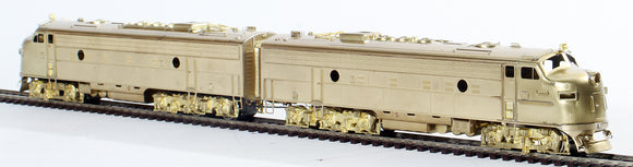 HO Brass Model Train - NJ Custom Brass NJ Custom Brass #117-S New Haven A-A Diesel Set Class FL-9 - Unpainted