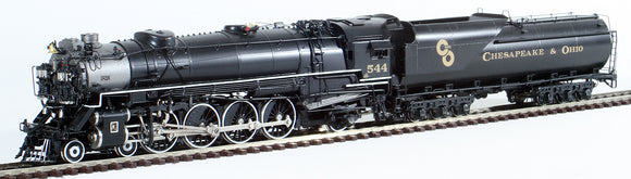 HO Brass Model Trains -  Challenger Imports Chesapeake & Ohio 4-8-2 Class J-2 Locomotive #544 