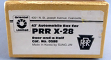 HO Brass Model Trains - Oriental Limited Models PRR Pennsylvania Railroad Automobile Box Car Class X-28  - Unpainted