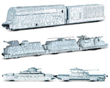 Micro Micro Metakit Panzertrain #82 German DRB Winter Camouflaged Panzer Train #82 - Factory Painted