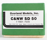 HO Brass Model Train _ Overland Models OMI-5042 Chicago & Northwestern  SD 50